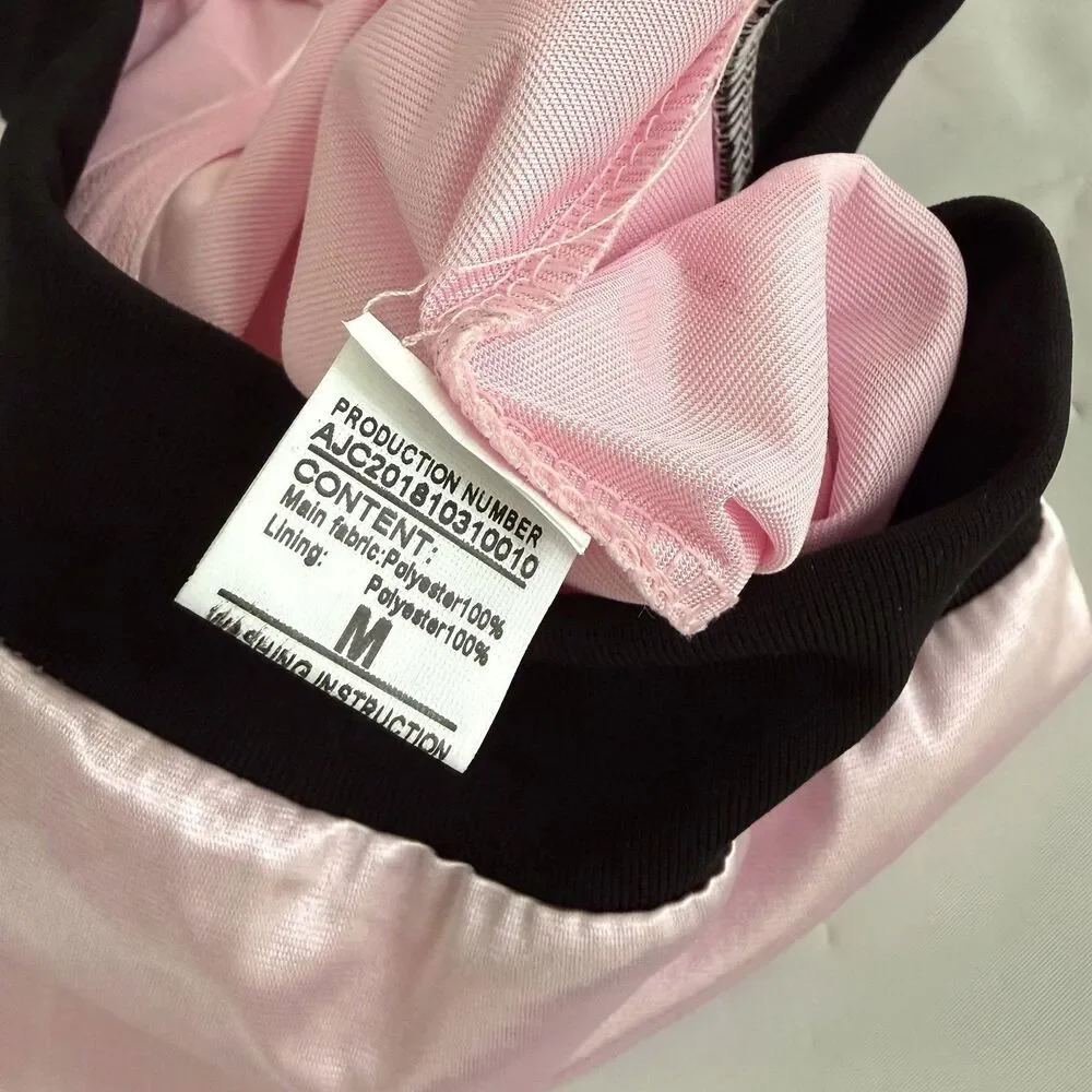 Grease Pink Ladies Jacket Kids Girl's M 10/12 Pink Satin Bomber Movie Costume